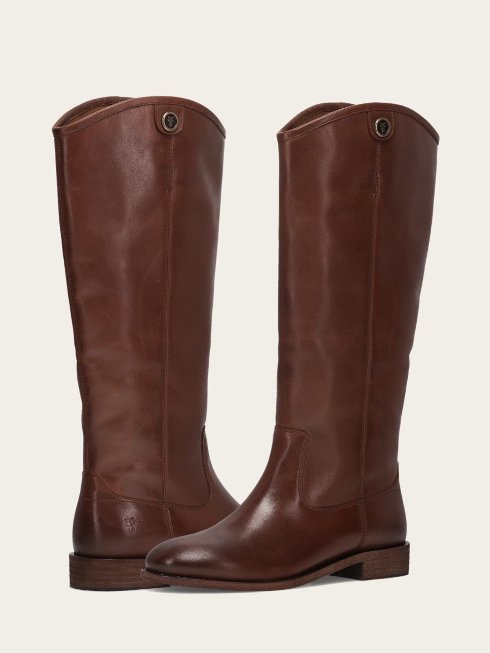 Frye Tall  Mellissa Leather  Boots - Chestnut Brown
